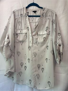 Torrid Balloon-Print Harper Blouse